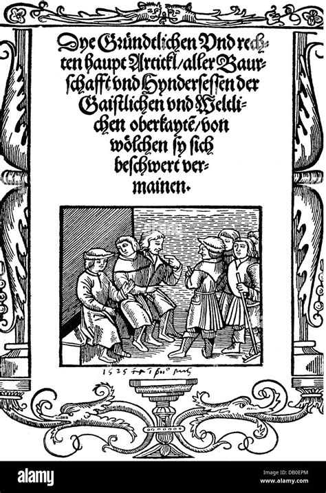 Illustrazione del 1525 raffigurante i Dodici Articoli dei Contadini
