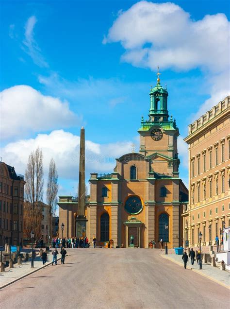 Facciata esterna della Storkyrkan, la Cattedrale di Stoccolma, situata nel centro di Gamla Stan