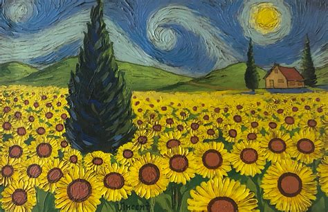 Uno dei paesaggi iconici di Van Gogh, possibilmente con riferimenti celesti o naturali significativi