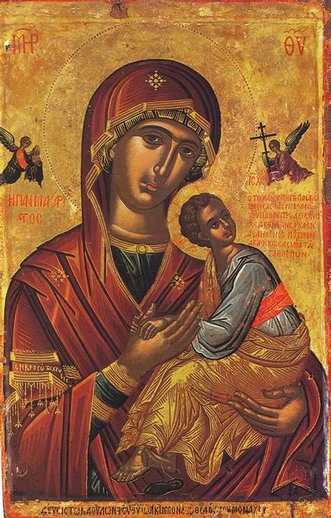 Theotokos or Madonna icon illustrating Mary's role as Mother of God and intercessor