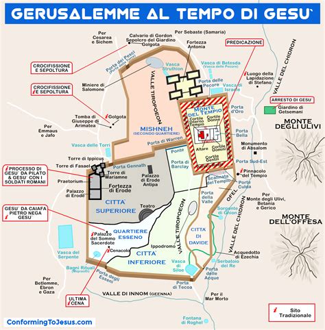 Mappa delle città bibliche menzionate da Gesù