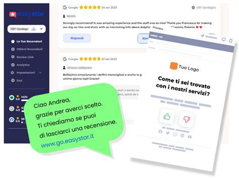 Interfaccia utente di una piattaforma e-commerce con recensioni e valutazioni a stelle