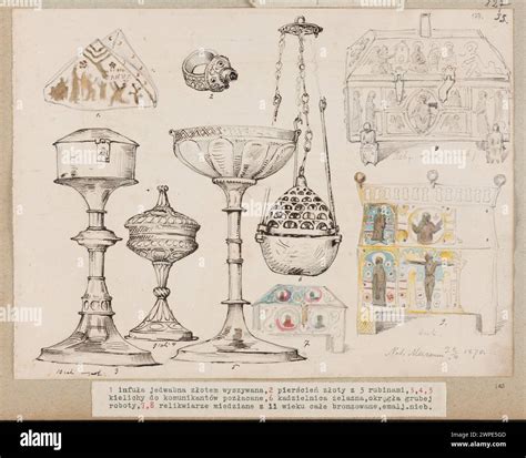 illustrazione di reliquiari medievali