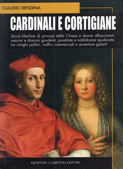 illustrazione storica di cardinali e cortigiane in un contesto di potere ecclesiastico