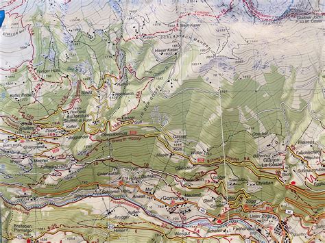Cartina topografica dell'itinerario con i sentieri 704 e 756A
