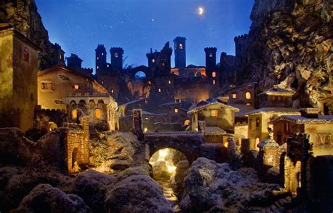 Foto dettagliata del presepe artistico