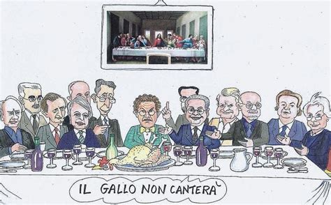 Emilio Giannelli, vignettista, con caricature di Benedetto XVI