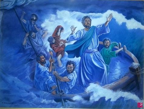 Illustrazione del miracolo di Sant'Eufemia che placa la tempesta