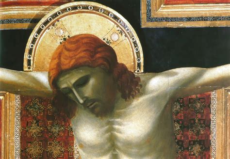 quadro della crocifissione di Gesù con enfasi sul sangue versato
