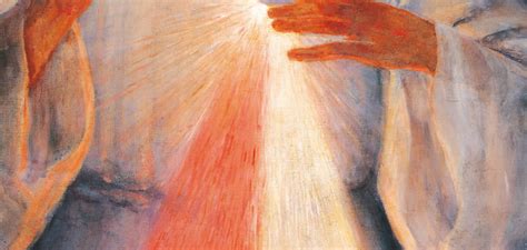Raffigurazione dell'immagine di Gesù Misericordioso con i due raggi