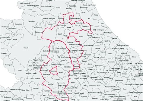 mappa della provincia di Cosenza con evidenziate le aree urbane interessate dalle operazioni antimafia
