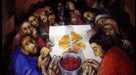 Rappresentazione artistica dell'Eucaristia con il Corpo e il Sangue di Cristo
