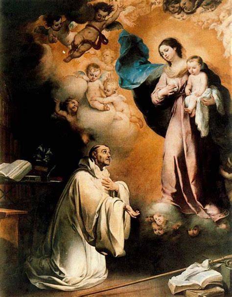 Affresco di San Bernardo di Chiaravalle che prega la Vergine Maria