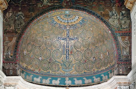 Mosaico absidale con girali di acanto che si diramano dalla Croce, Basilica di San Clemente, Roma