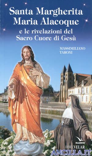 Illustrazione di Santa Margherita Maria Alacoque in preghiera con il Sacro Cuore di Gesù