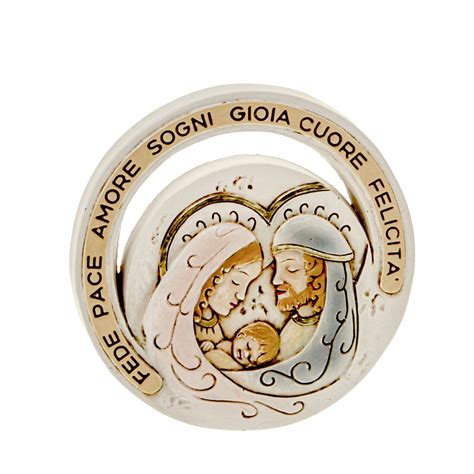 Raffigurazione della Sacra Famiglia con particolare enfasi sui cuori di Gesù e Maria