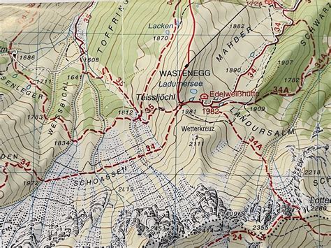 Mappa topografica della Collina Torinese con evidenziata la zona dell'Eremo di Pecetto