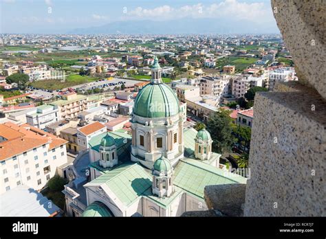 vista aerea del Santuario della Madonna di Pompei