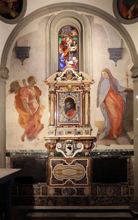 Annunciazione del Pontormo, dettaglio dell'Angelo
