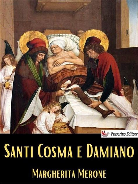 Illustrazione dei Santi Cosma e Damiano mentre curano un malato.