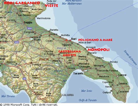 Mappa storica degli agrumeti di Rodi Garganico