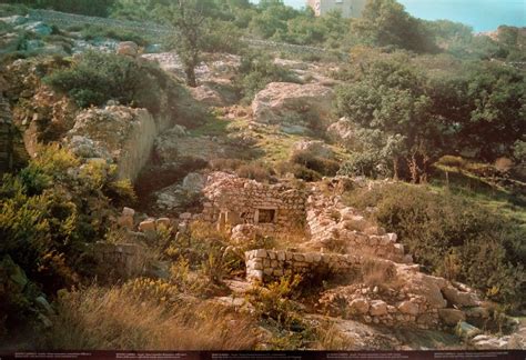 Mappa storica o illustrazione del Monte Carmelo con il profeta Elia