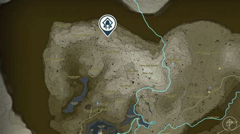 Mappa interattiva di Hyrule che evidenzia la posizione del Santuario di Kam Urog nella regione di Hateno