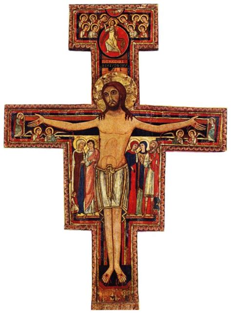 Dettaglio dell'icona di San Damiano con il Cristo crocifisso