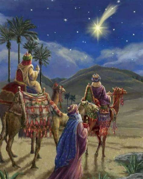 illustrazione dei Re Magi in viaggio seguendo la stella