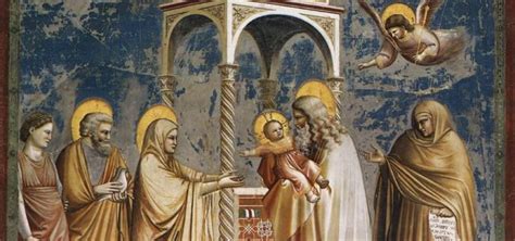 Affresco della Presentazione di Gesù al Tempio nella Basilica Inferiore