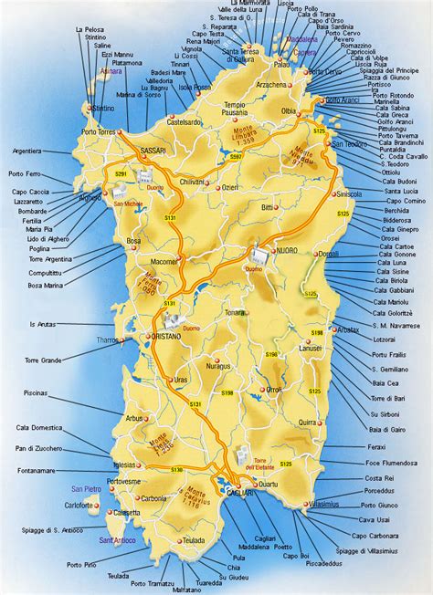 Mappa storica delle diocesi della Sardegna e dei principali insediamenti monastici