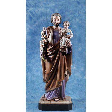 Statua o immagine di San Giuseppe con il Bambino Gesù