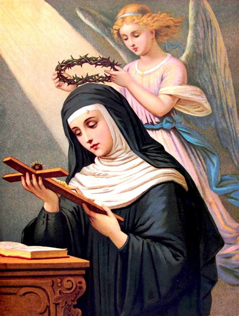 Iconografia di Santa Rita da Cascia, raffigurata con una rosa e le stigmate