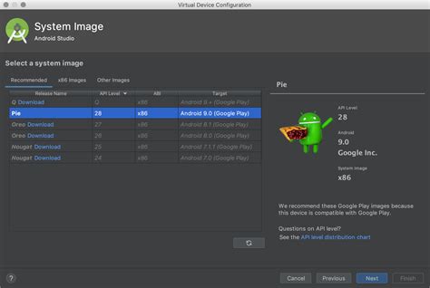 Interfaccia di Android Studio con AVD Manager aperto