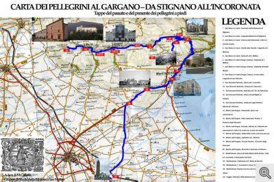 Mappa storica di San Giovanni Rotondo e della Via Sacra Langobardorum