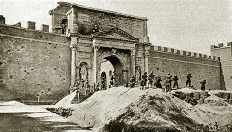 Dipinto raffigurante la Breccia di Porta Pia, la presa di Roma e la fine del potere temporale