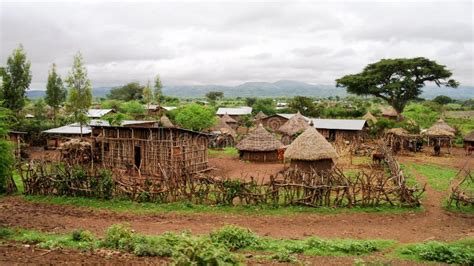 Foto di un villaggio rurale in Etiopia, simile a Haro Wato