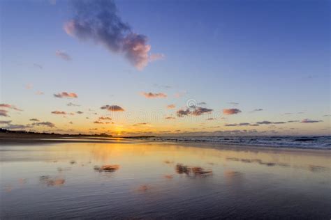 Tramonto sull'Oceano Atlantico dalla spiaggia di Angeiras.