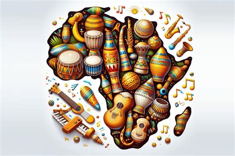 Infografica sulle origini musicali africane e strumenti tipici