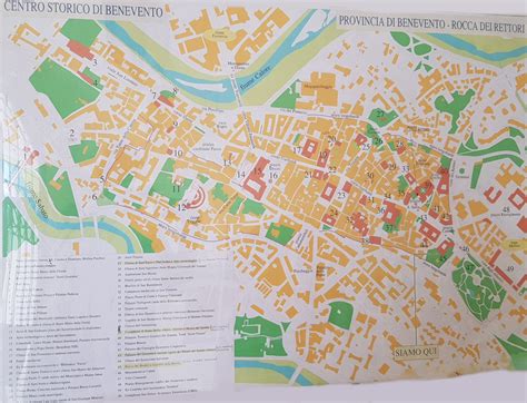 Planimetria storica dettagliata della città di Benevento del 1891, con enfasi su strade, edifici e corsi d'acqua.