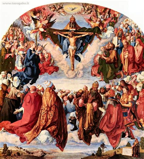 Schema che illustra la comunione dei santi come un unico Corpo di Cristo, collegando la Chiesa militante, purgante e trionfante.