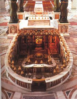 foto dell'Altare della Confessione nella Basilica di San Pietro