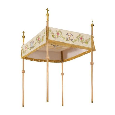 Baldacchino processionale con ricami eucaristici