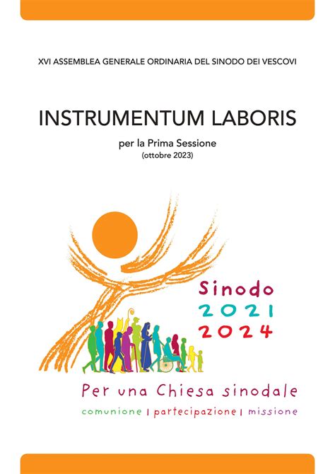 Copertina dell'Instrumentum Laboris