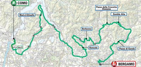 Mappa del percorso tra Civenna e Magreglio