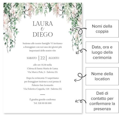 Esempio di invito con fiocco e dettagli in pizzo