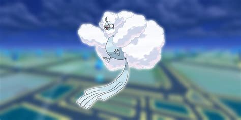 Immagine tematica di Mega Altaria in volo durante un raid in Pokémon GO