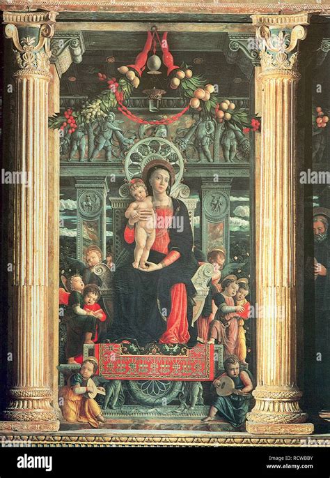 Pala d'altare di Andrea Mantegna con Madonna in gloria e santi, per Santa Maria in Organo, Verona
