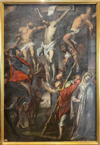 Gesù in croce con i due ladroni, illustrazione storica