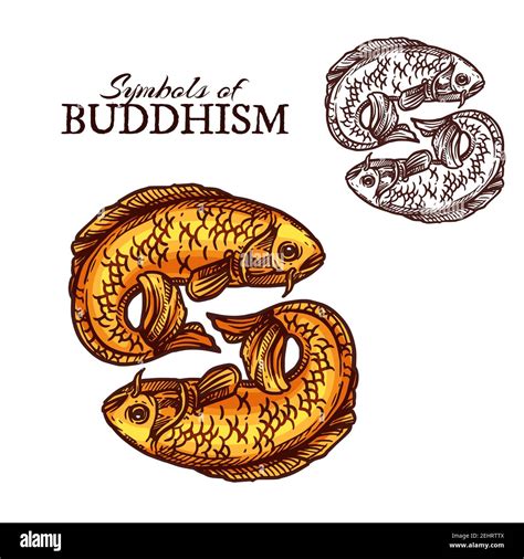 Coppia di pesci dorati in stile buddhista